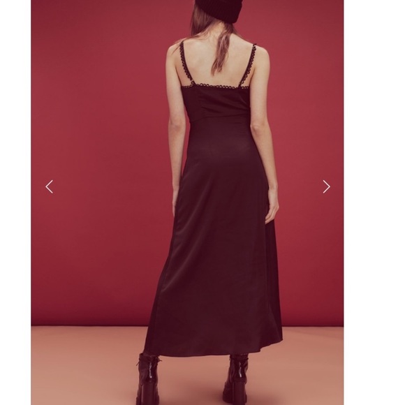 For love and lemons Isabella black slip dress S - Picture 3 of 9